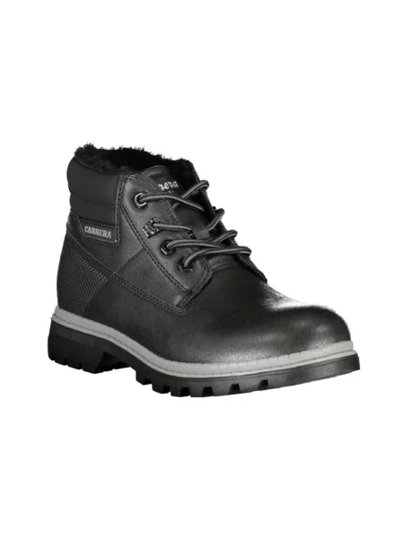 Lniane botki Carrera eleganckie czarne