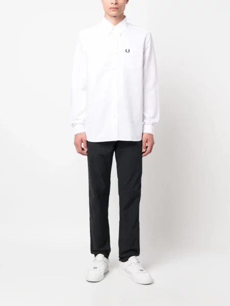 Siuvinėta marškiniai Fred Perry balta