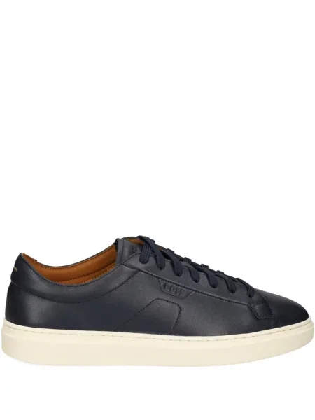 Sneakerși Boss din piele albastru
