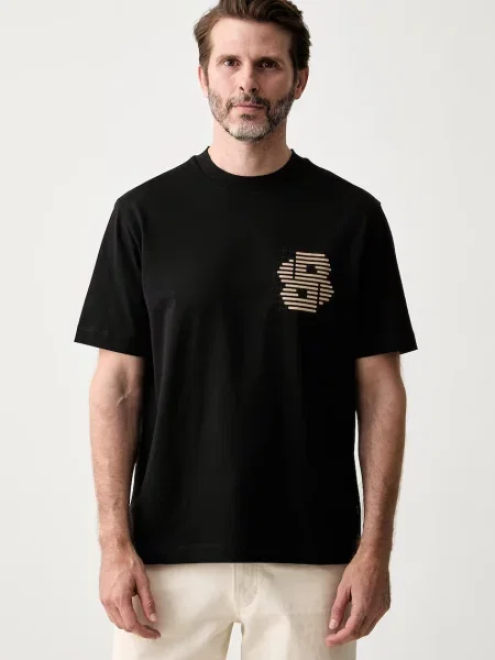 BOSS BLACK Tricou C-Tigerman 49 negru