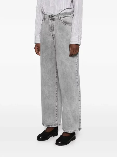 Blugi cu picior larg God Save Denim gri