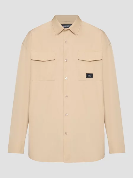 Повседневная рубашка Karl Lagerfeld бежевая