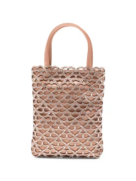 Satynowa torebka Anya Hindmarch różowa