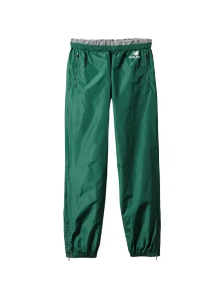 Pantaloni Miu Miu alergare verde