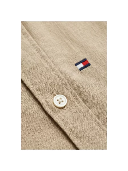 Koszula casualowa o kroju regular fit z czystego lnu Tommy Hilfiger beżowa