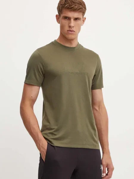 Тениска Emporio Armani с апликация зелено