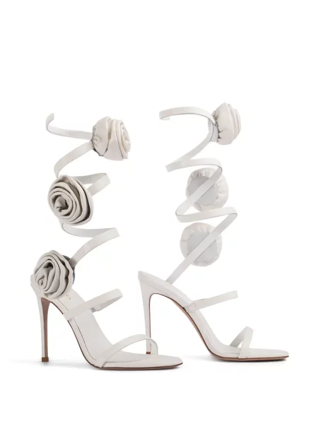 Sandale Le Silla cu model floral cu aplicații alb