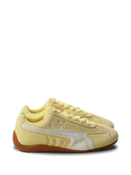 Sneakerși Puma Suede cu broderie din piele de căprioară galben