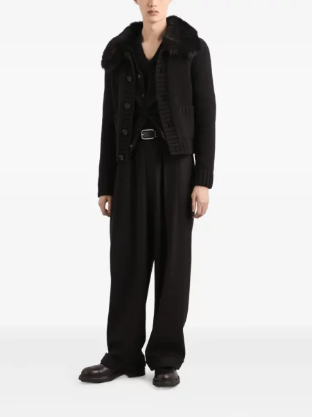 Pantaloni Dolce & Gabbana de lână negru
