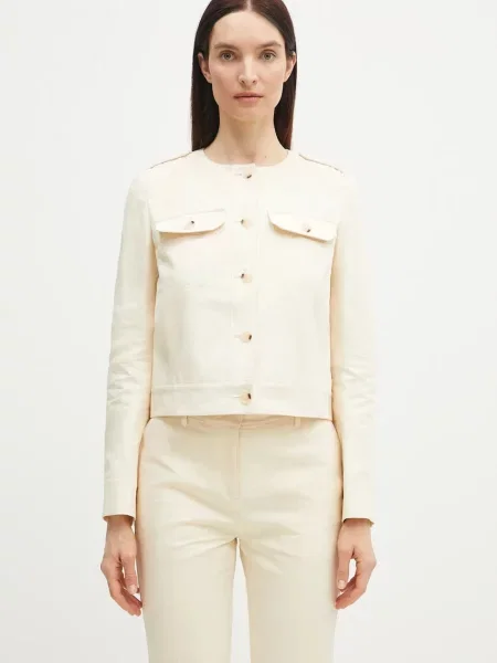 Kenzo geacă din amestec de in de tranziție bej