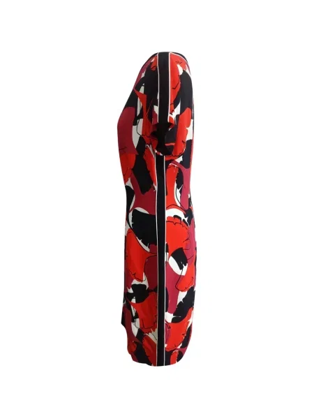 Rochie Boss cu imagine cu imprimeu abstract roșu