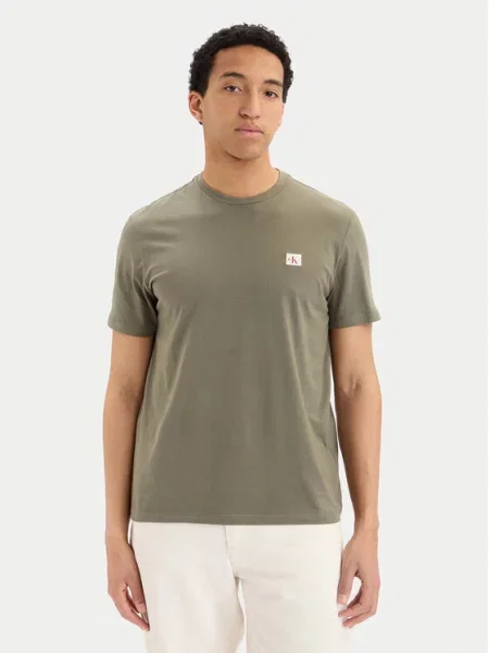 Majica Calvin Klein s kratkimi rokavi zelena