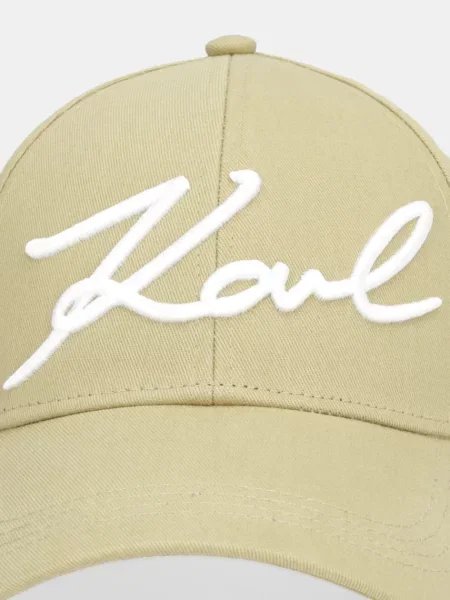 Karl Lagerfeld czapka z daszkiem K/SIGNATURE zielony