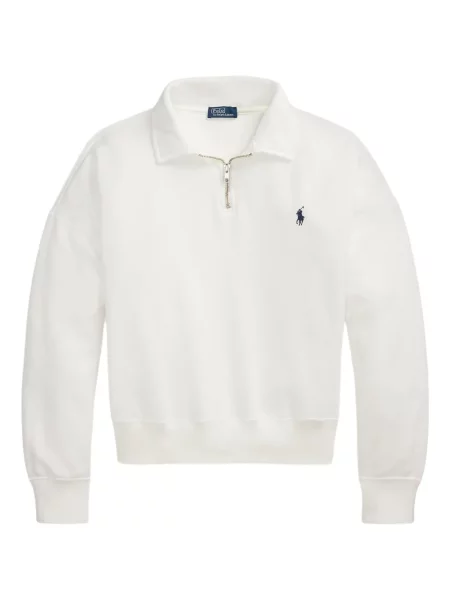 Велурена дълго тениска Polo Ralph Lauren с принт бяло