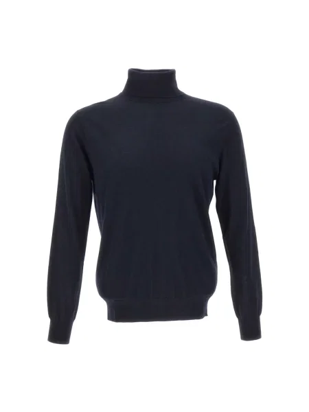 Sweter z golfem Kangra z kaszmiru do golfa niebieski