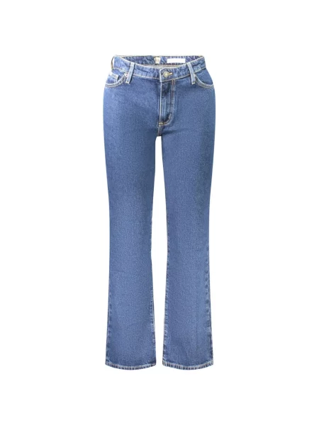 Dżinsy z wysokim stanem Guess z wysoką talią niebieskie