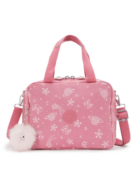 KIPLING Ročna torbica Miyo svetlo roza bela