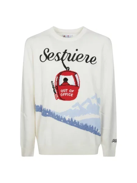 Sweter Mc2 Saint Barth wełniany biały