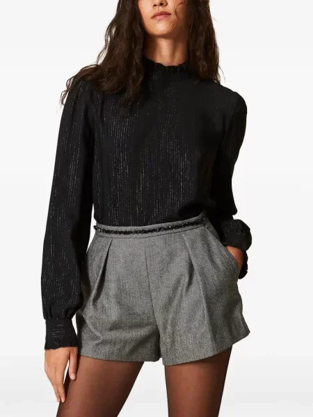 Bluză Twinset de mătase negru