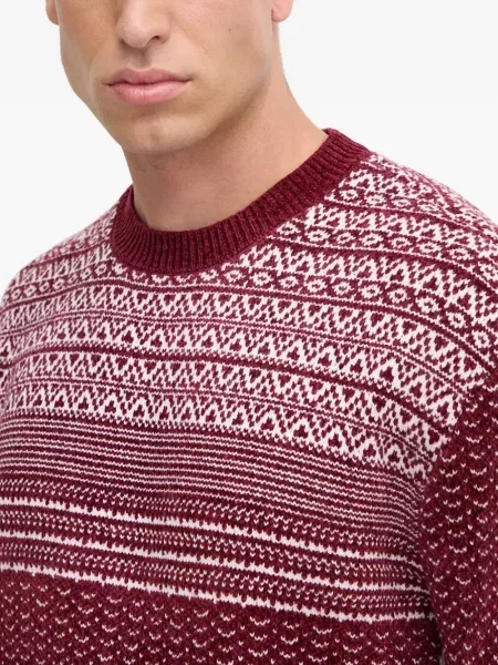 Pulover Armani Exchange cu decolteu rotund roșu