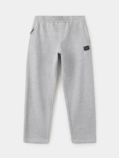 Spodnie jogger relaxed fit średni Dzieci 9 MANGO KIDS szary