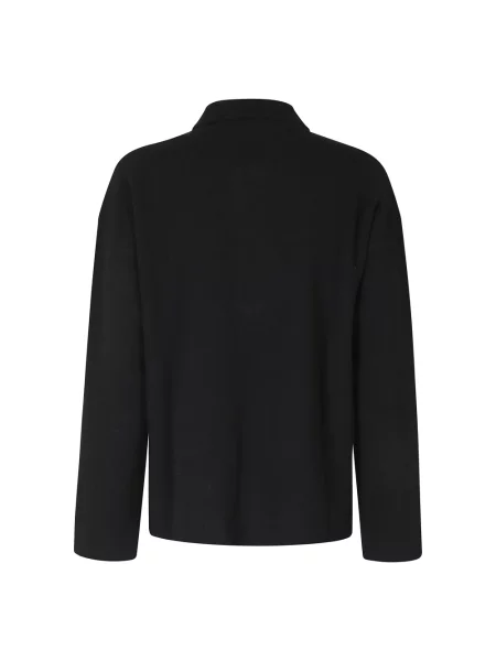 Dzianinowa koszulka polo Roberto Collina czarna