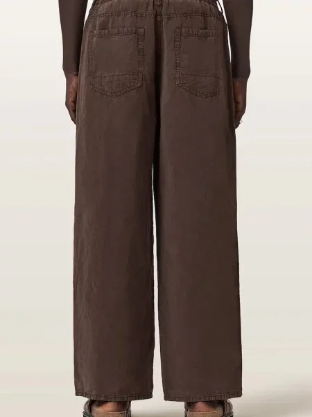 AllSaints штани з додаванням льону KORTEN