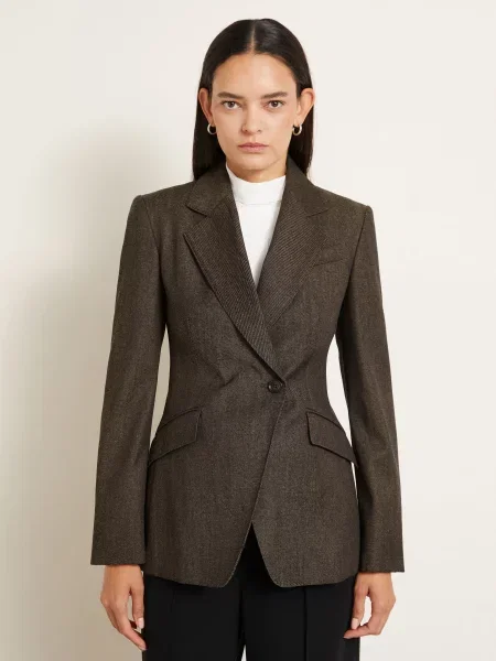 Max Mara Blejzr Neutro / hnědá černá