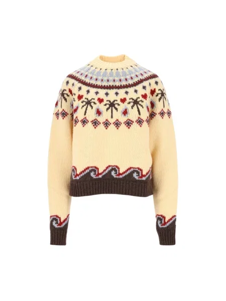 Sweter Alanui wełniany żółty