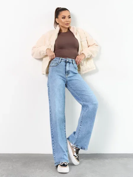 Широкі джинси ISSA Plus блакитний