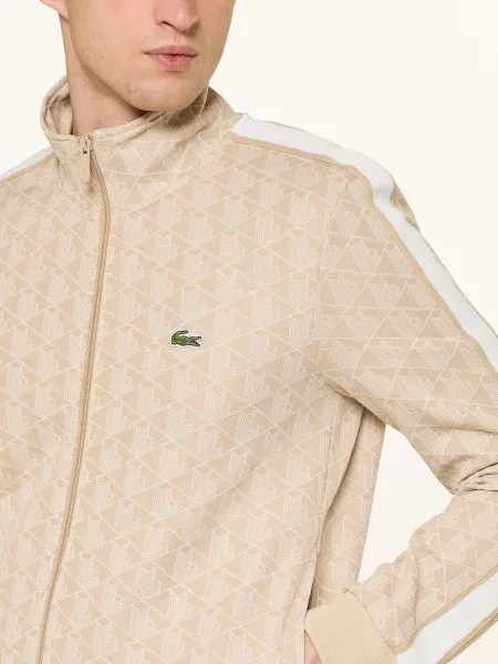 Kurtka Lacoste żakardowa beżowa