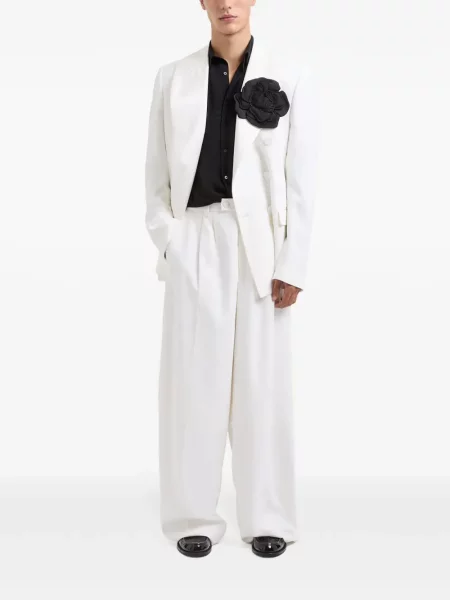 Pantaloni Gcds din satin alb