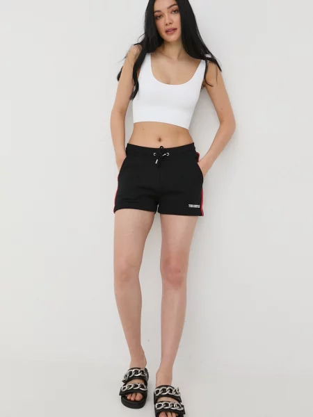 Шорти The Kooples однотонні висока посадка чорний