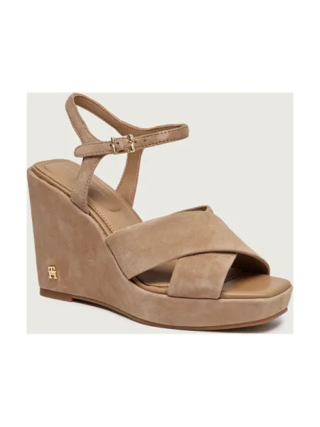 Tommy Hilfiger Sandale Suede Wrapped High Wedge maro