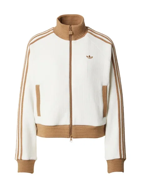 Mikina adidas Velour Knit Tt Off White XS bílá