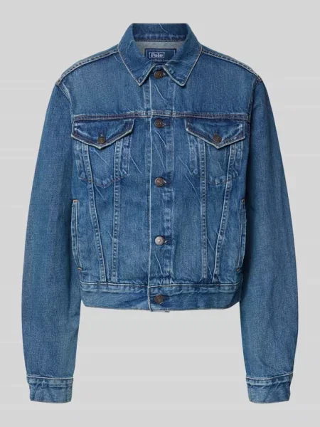 Kurtka jeansowa o kroju regular fit z mieszanki bawełny Polo Ralph Lauren niebieska