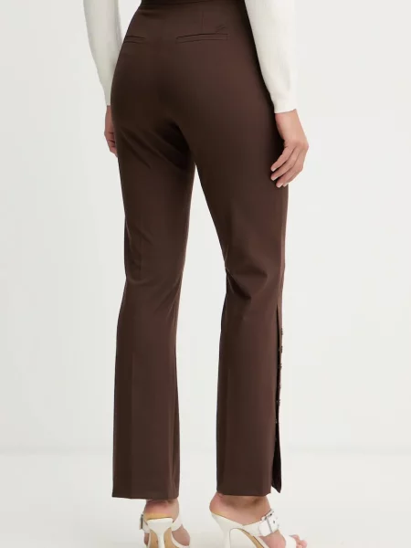 Karl Lagerfeld pantaloni drept high waist maro