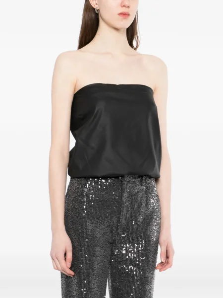 Top Alexander Wang din piele negru