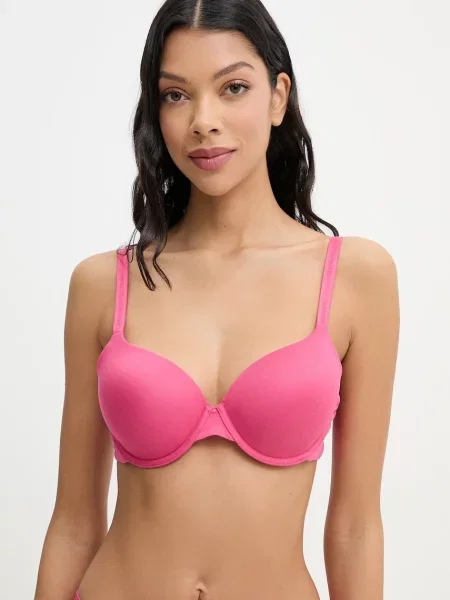 BOSS Podprsenka s viskózou UNDERWIRE BRA CI růžová