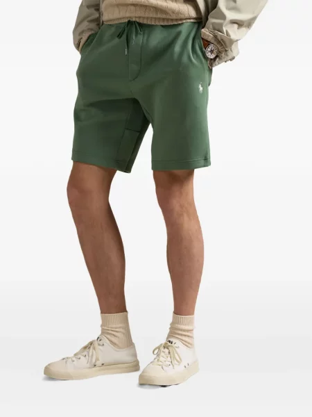 Haftowana koszulka polo Polo Ralph Lauren w paski ze sznurkiem niebieska