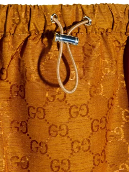 Fusta mini Gucci cu cordon maro