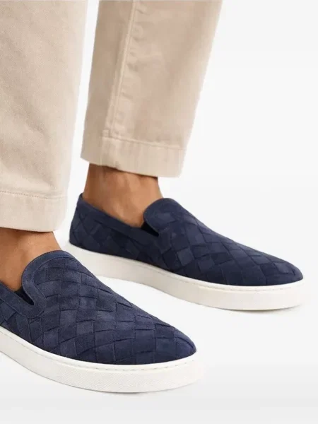 Loafersy Poche Paris niebieskie