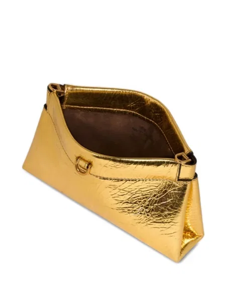 Colier Etro din piele auriu