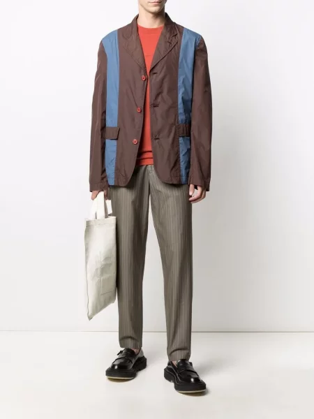 Jednořadá bunda Comme Des Garçons Pre-owned hnědá