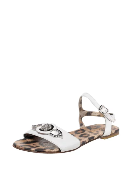 Sandale Roberto Cavalli din piele alb