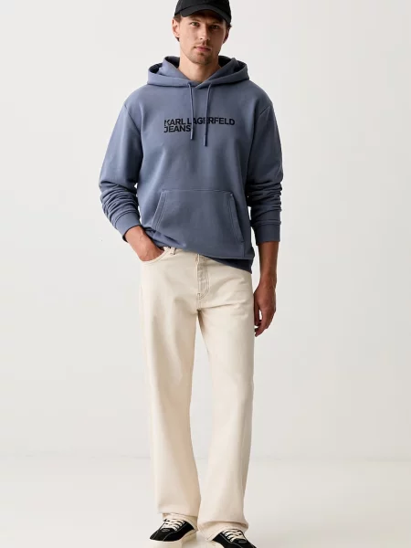 Karl Lagerfeld Jeans кофта з капюшоном з бавовною