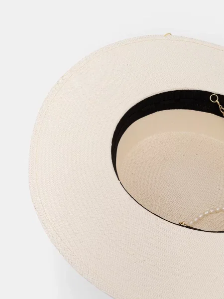 LE SH KA headwear LE SH KA капелюх плетений White Canotier білий