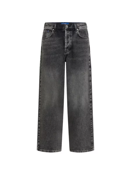 Blugi cu picior larg Karl Lagerfeld Jeans gri
