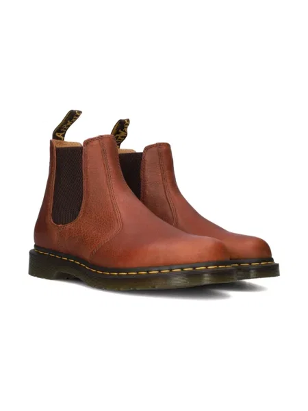 Botki Dr. Martens skórzane brązowe