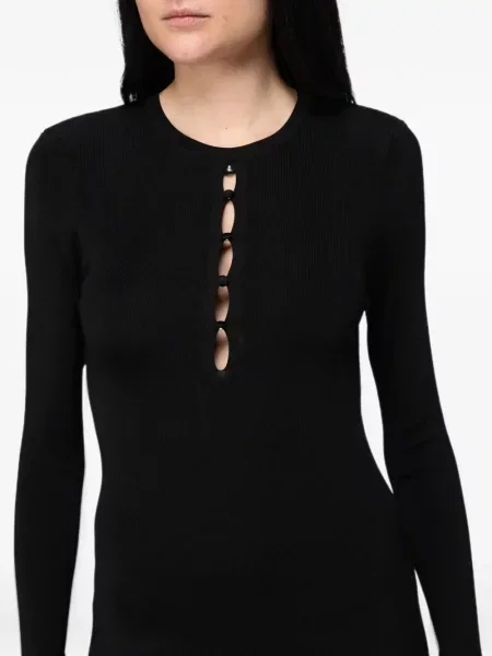 Rochie midi Mar De Margaritas tricotate negru